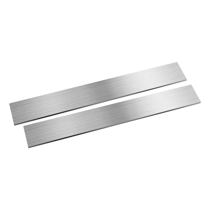 ZKOO 2pcs 304 Stainless Steel Flat Bar, 1/8" x 1-9/16" x 12" (TxWxL) Brushed Finish Trim Strips Stainless Steel Sheet for Kitchen DIY Craft Making - Image 1